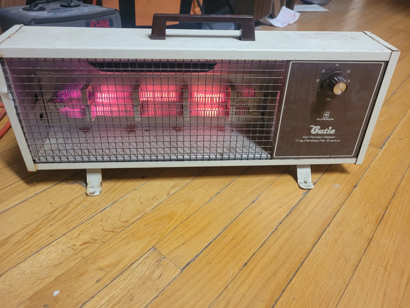 vintage Superior Cutie fan-forced electric space heater,