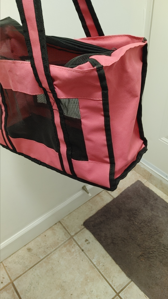 Pink Pet Carrier Bag with Mesh Panels - photo 2