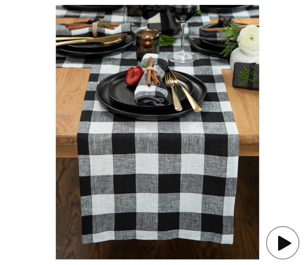 Solino Home Linen Table Runner 60 Inches -Buffalo Check - photo 4