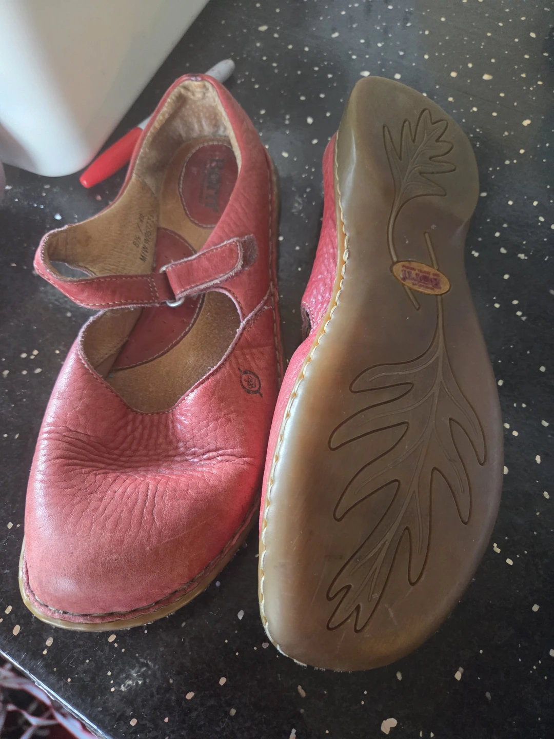 Born Red Leather Mary Jane Shoes