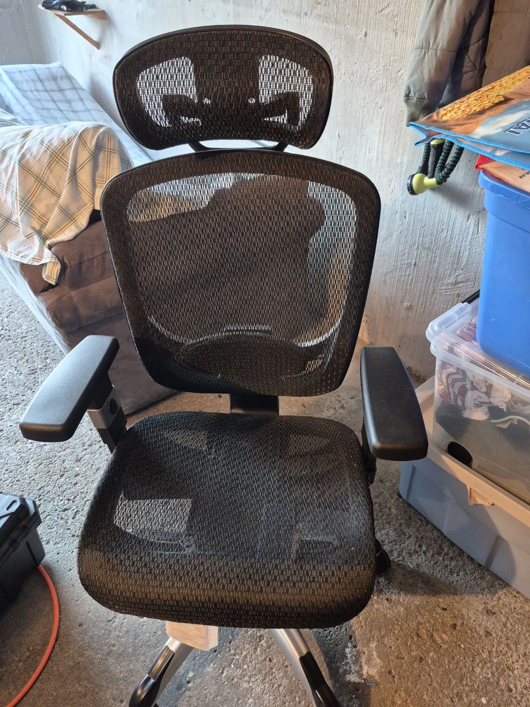 Black Mesh Office Chair with Adjustable Lumbar Support - photo 5