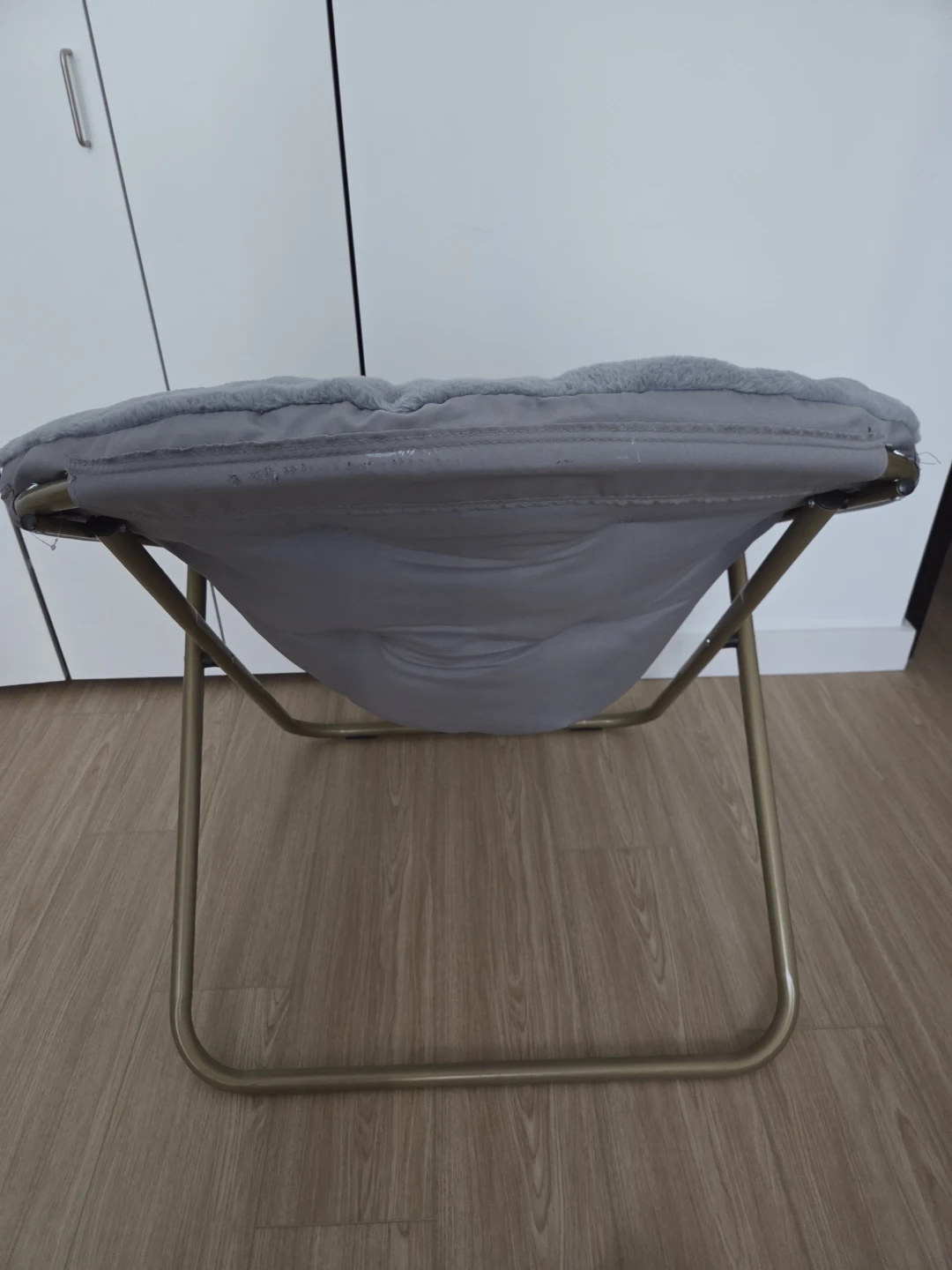Gray Faux Fur Moon Chair - photo 5