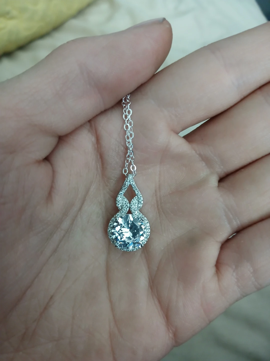 925 Silver And 3 Carat Moissanite Necklace