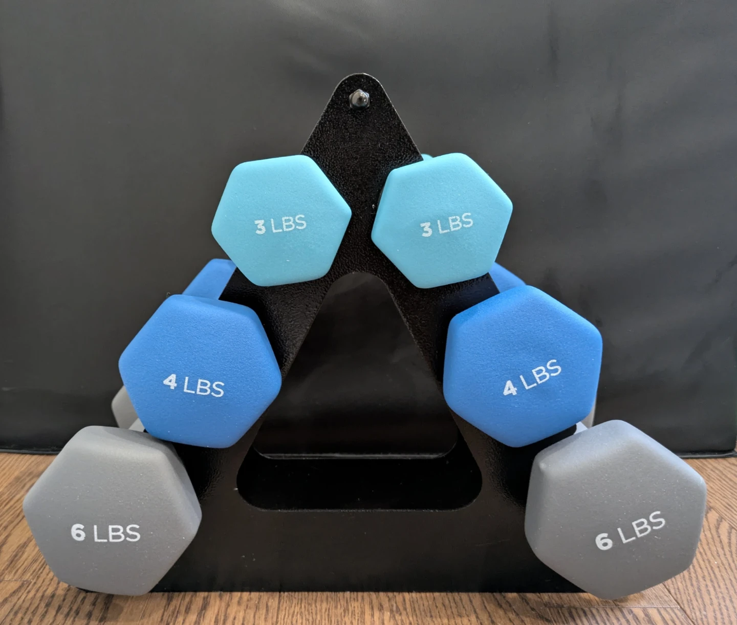 PurAthletics Dumbbell Set with Storage Rack + BONUS Pilates ball