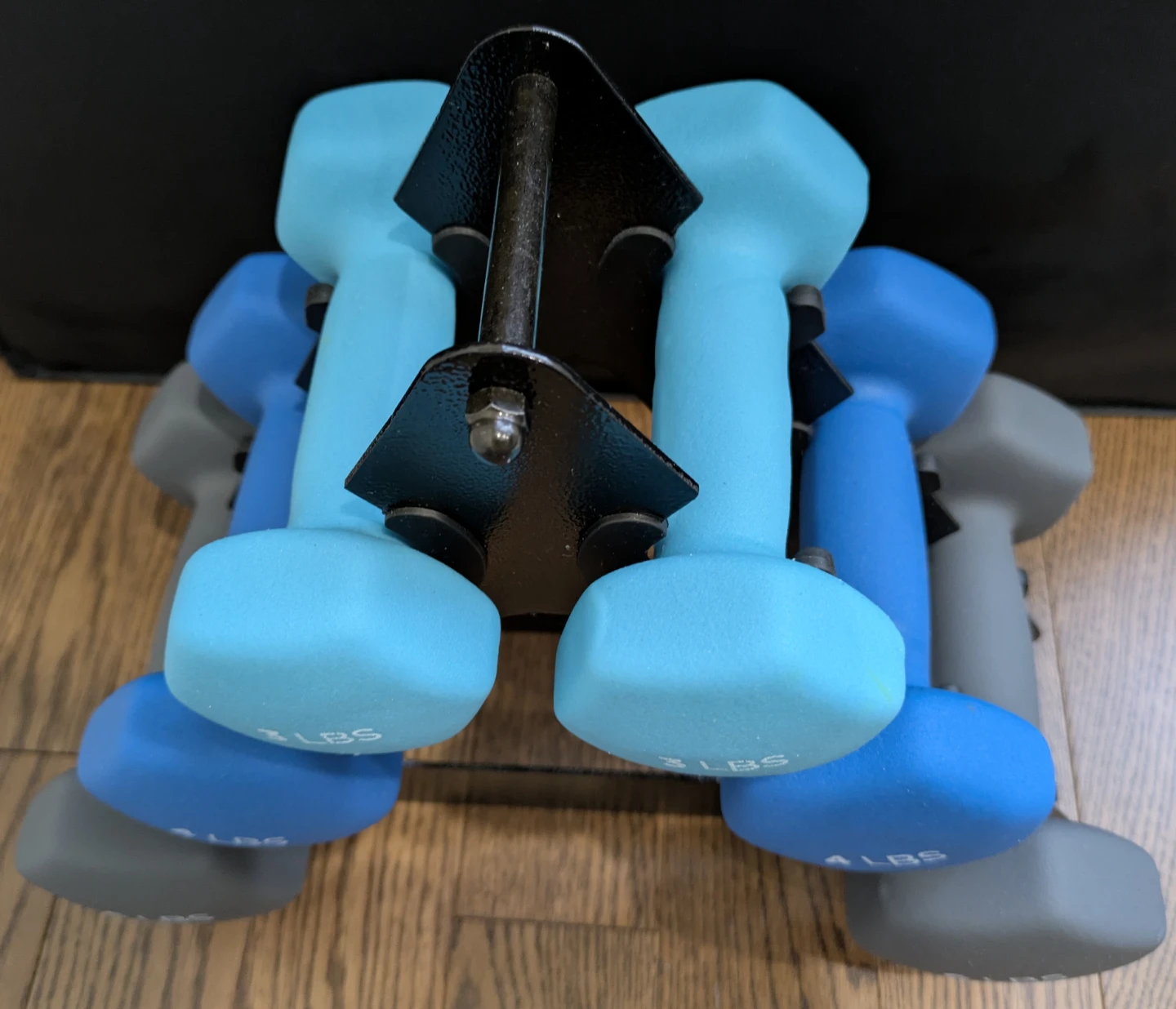 PurAthletics Dumbbell Set with Storage Rack + BONUS Pilates ball - photo 2