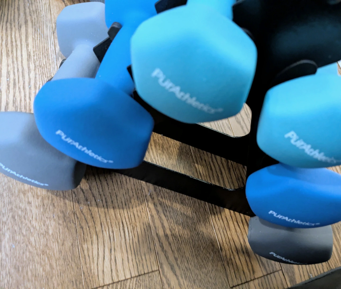 PurAthletics Dumbbell Set with Storage Rack + BONUS Pilates ball - photo 3