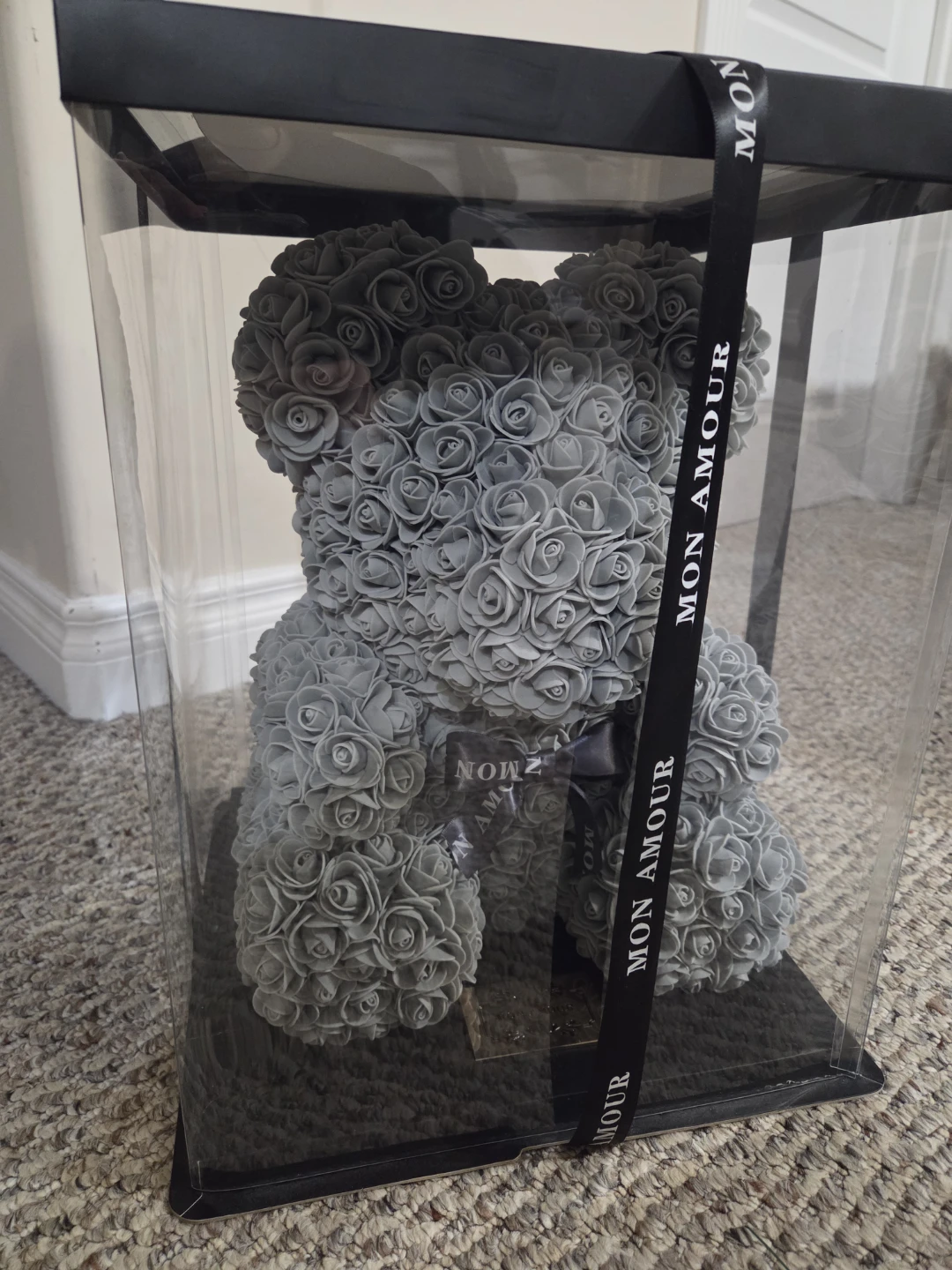 Rose Teddy Bear - Grey - photo 2