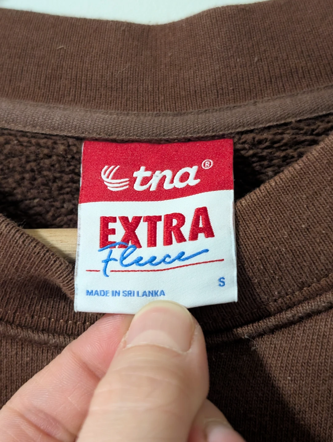 TNA Extra Fleece Crewneck Sweatshirt - Brown - Size S - photo 2