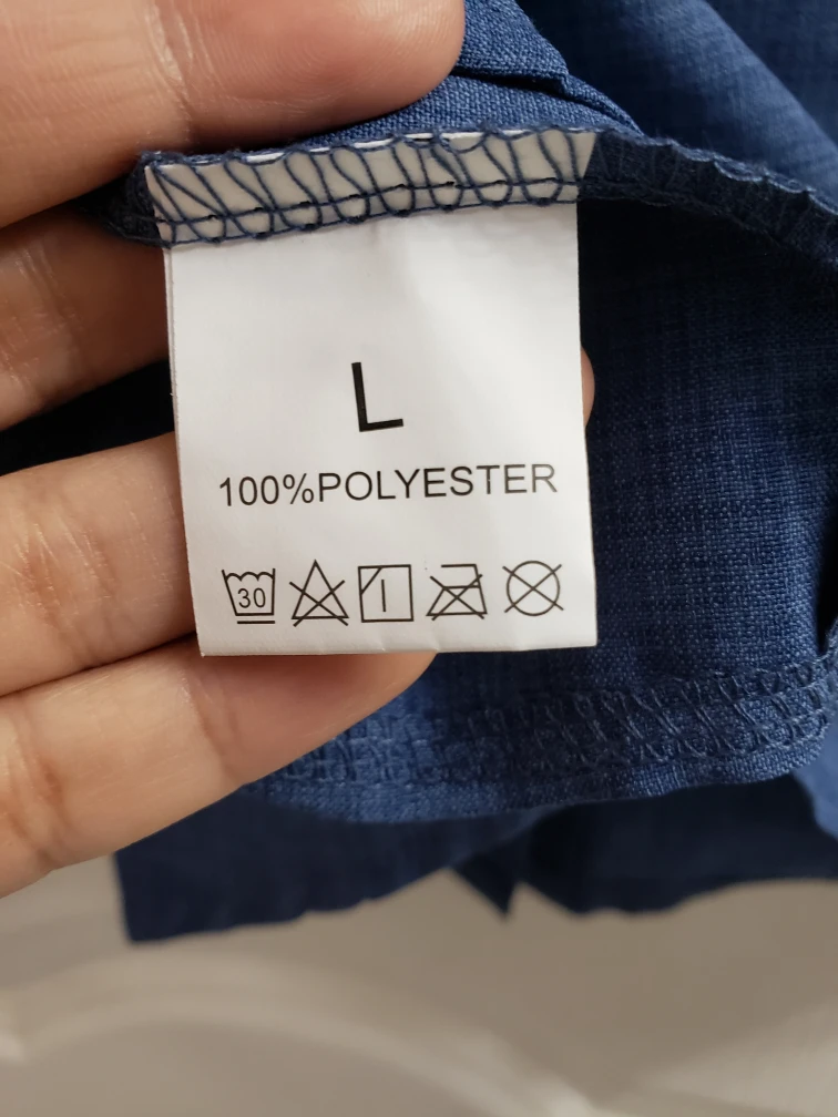 New Blue Sleeveless Collared Button-Up Top - Size L - photo 3