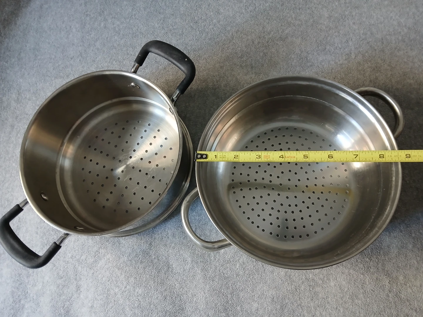 2 Stainless Steel Steamers $6 EACH FIRM. - photo 2