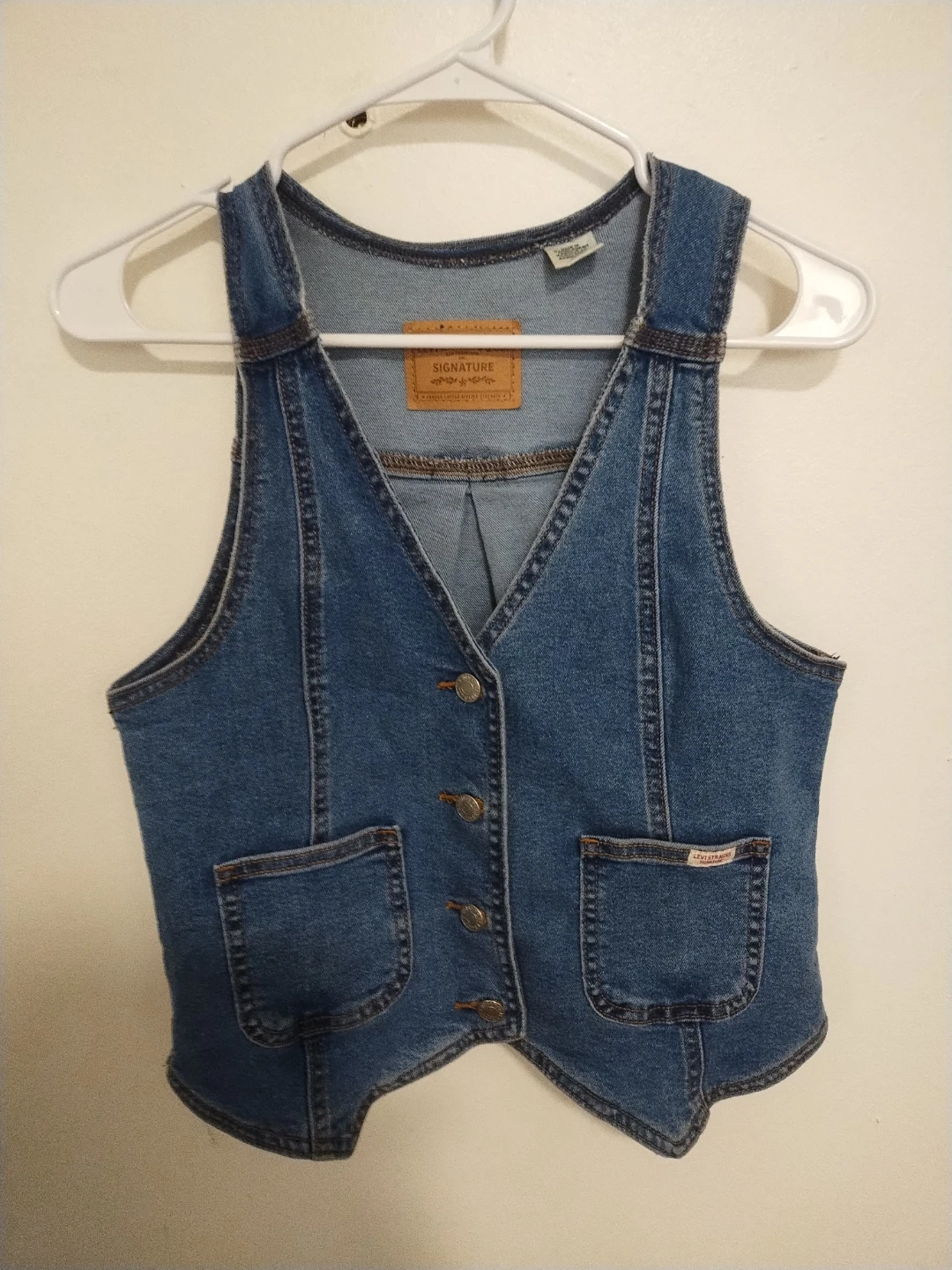 Levi Strauss Signature Denim Vest blue jean