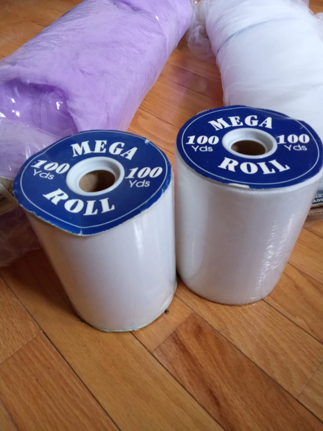 Wedding Tulle (Purple & White) & 2 NEW Mega Rolls - photo 2