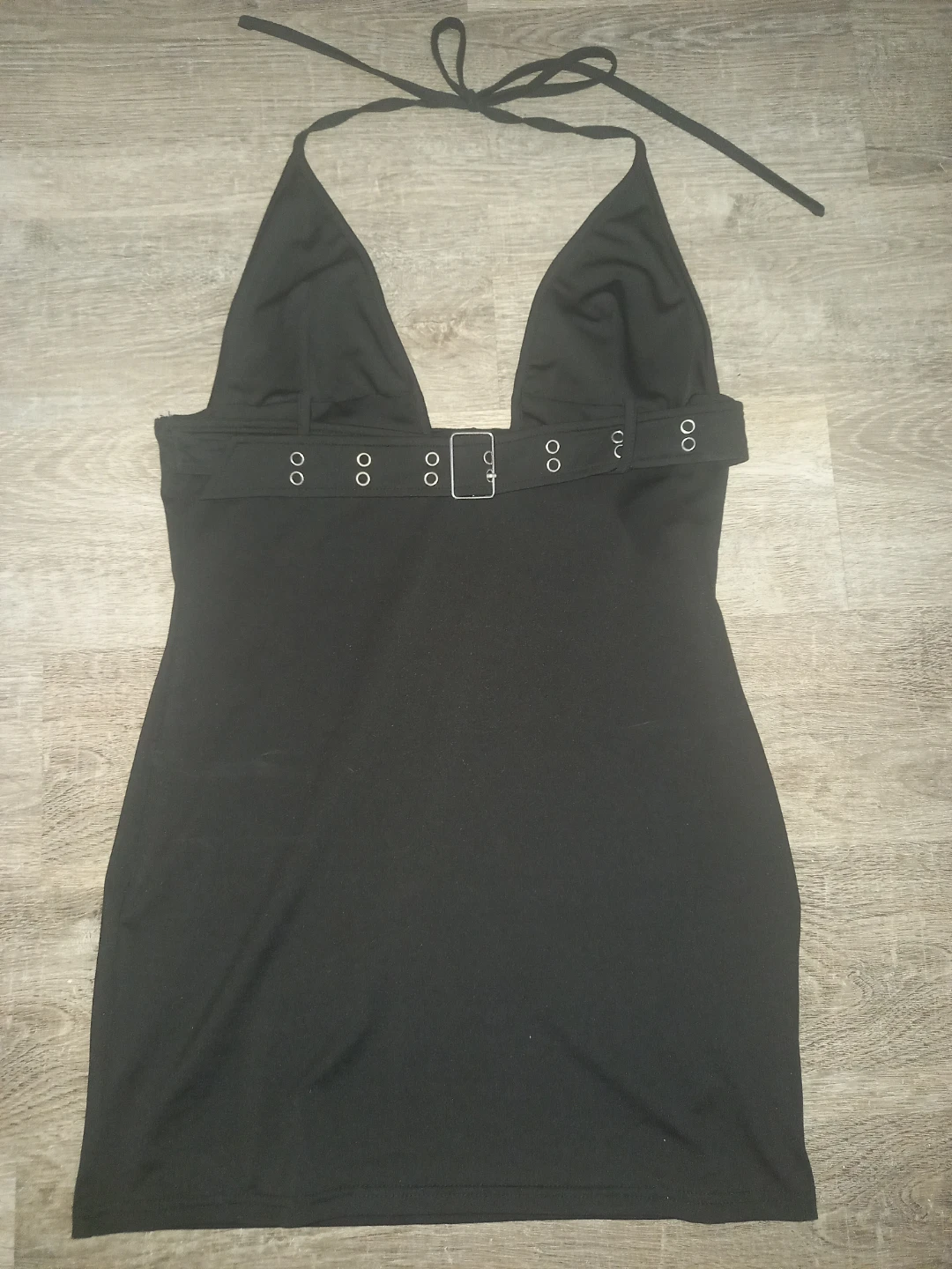 Black Halter Neck Mini Dress