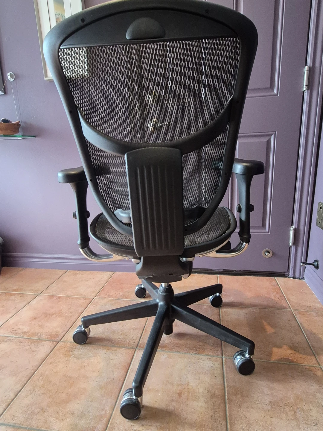 Black Mesh Office Chair with Adjustable Lumbar Support - photo 2