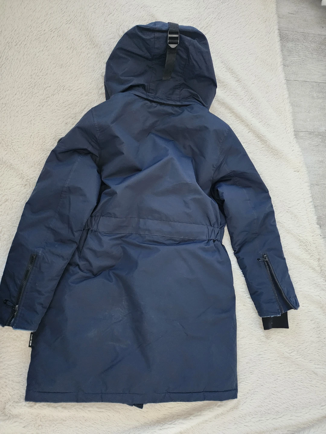 Noize Nora Blue Long Parka Fur Hood Cold Coat - photo 4