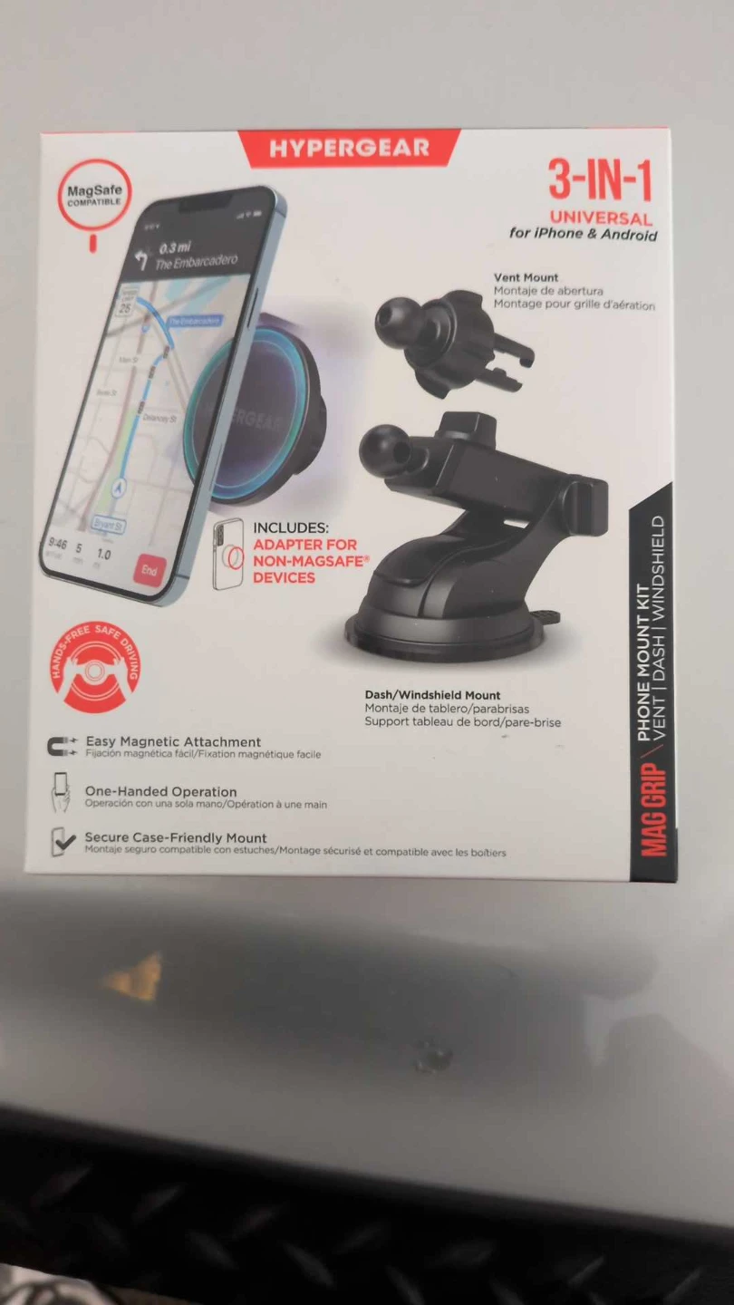 HyperGear MagGrip 3-in-1 Vehicle Mount Kit Compatible w/ Magsafe - photo 2