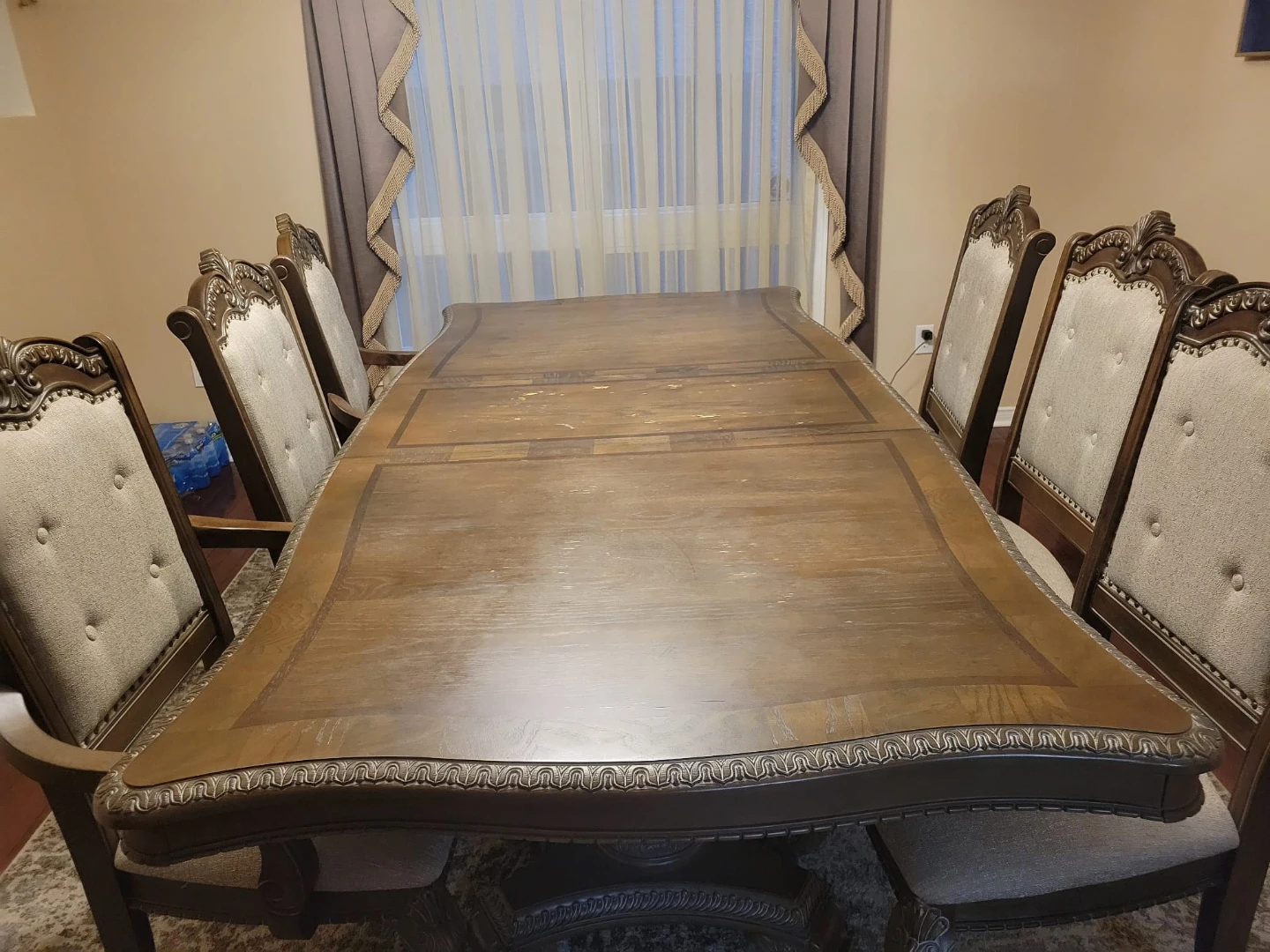 Wooden Dining Table and Chairs Set moving sale - photo 2