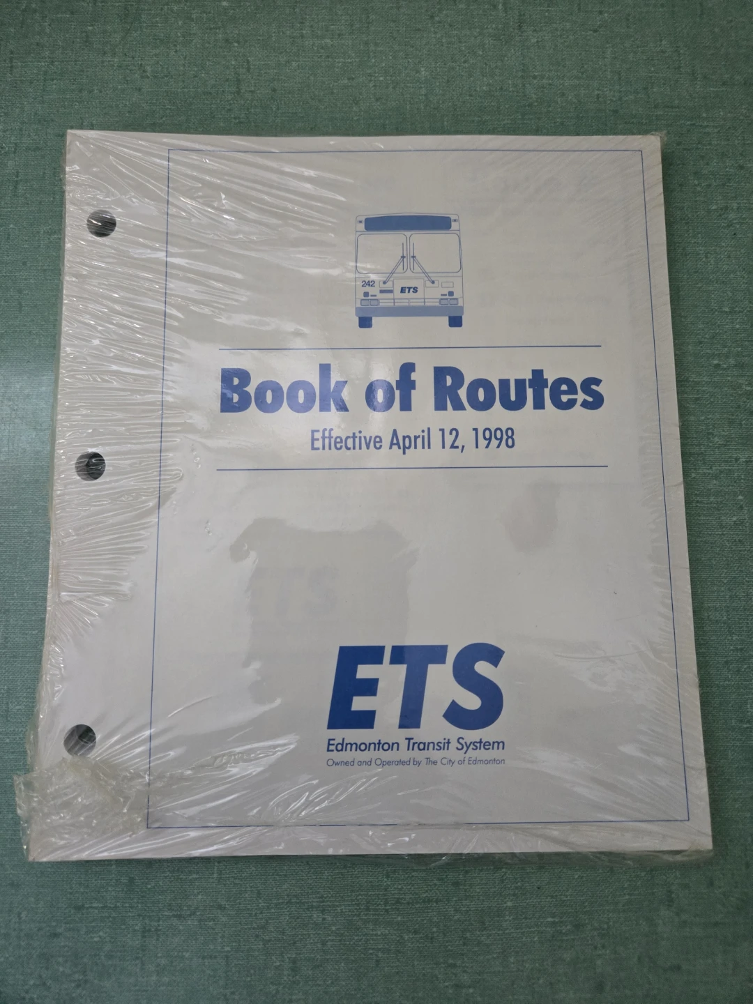 Bundle of ETS 1998 Adult Paper Bus Passes & 1998 Book of Routes - photo 4