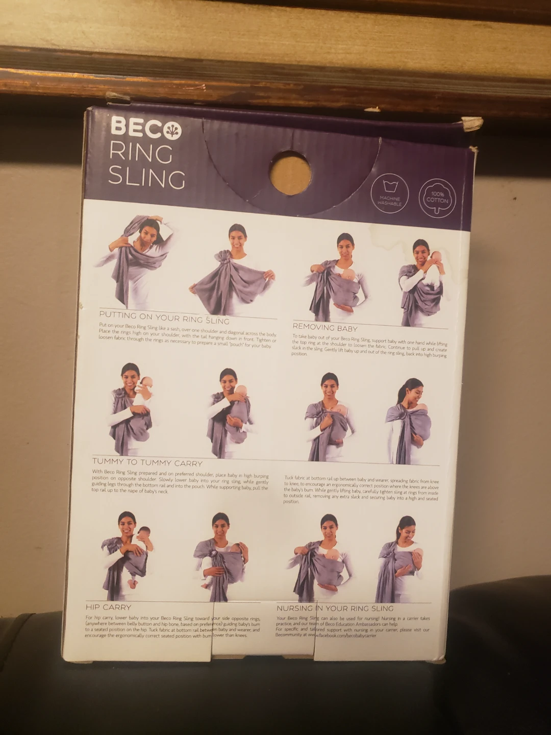 Beco Ring Sling Baby Carrier - Grey Cotton - 0m+ XS-XXL - photo 4