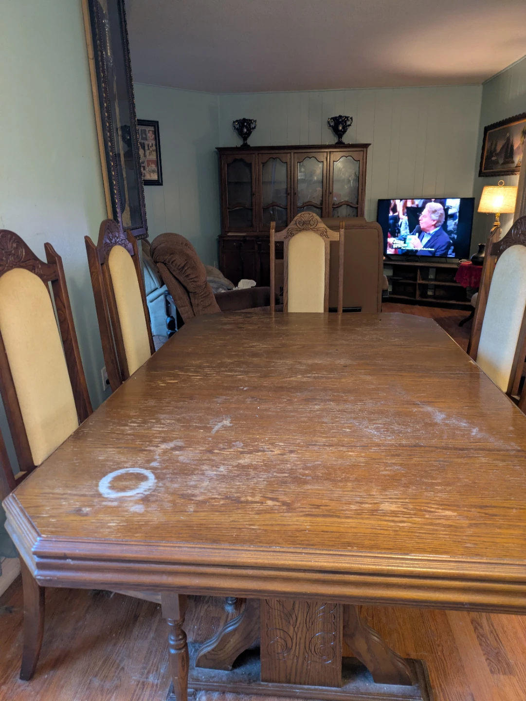Wooden Dining Chair with Padded Seat and Back