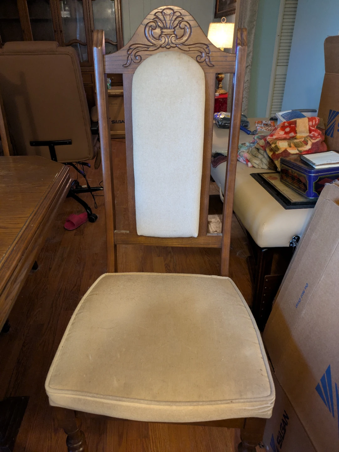 Wooden Dining Chair with Padded Seat and Back - photo 2