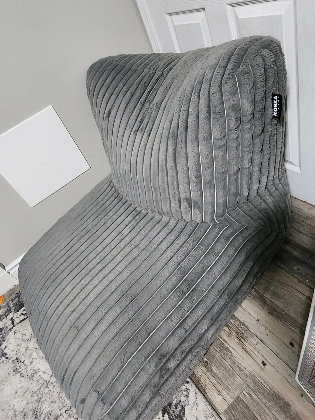 Norka Grey Bean Bag Chair - photo 2