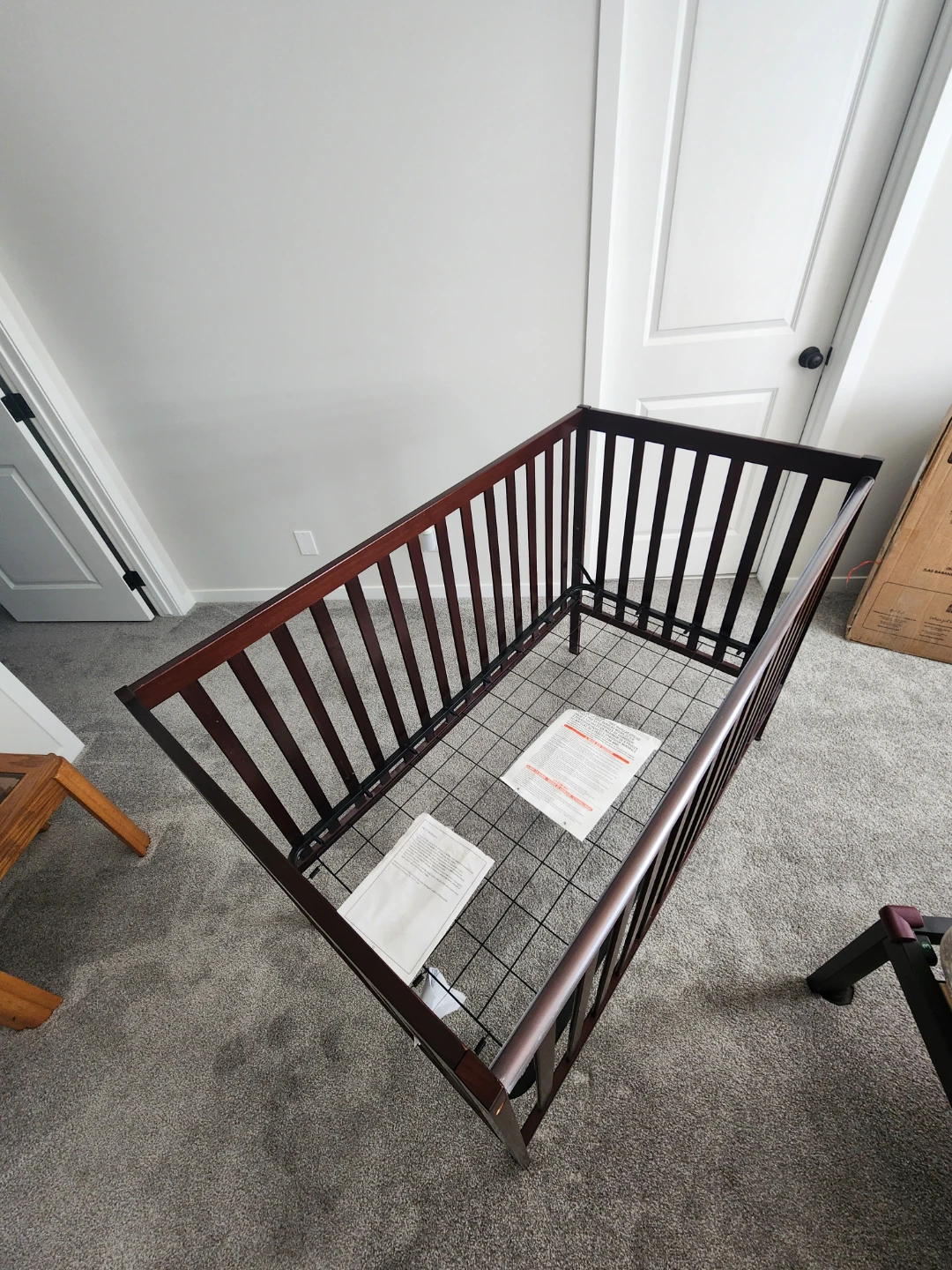 Wooden Crib - Dark Brown - photo 2