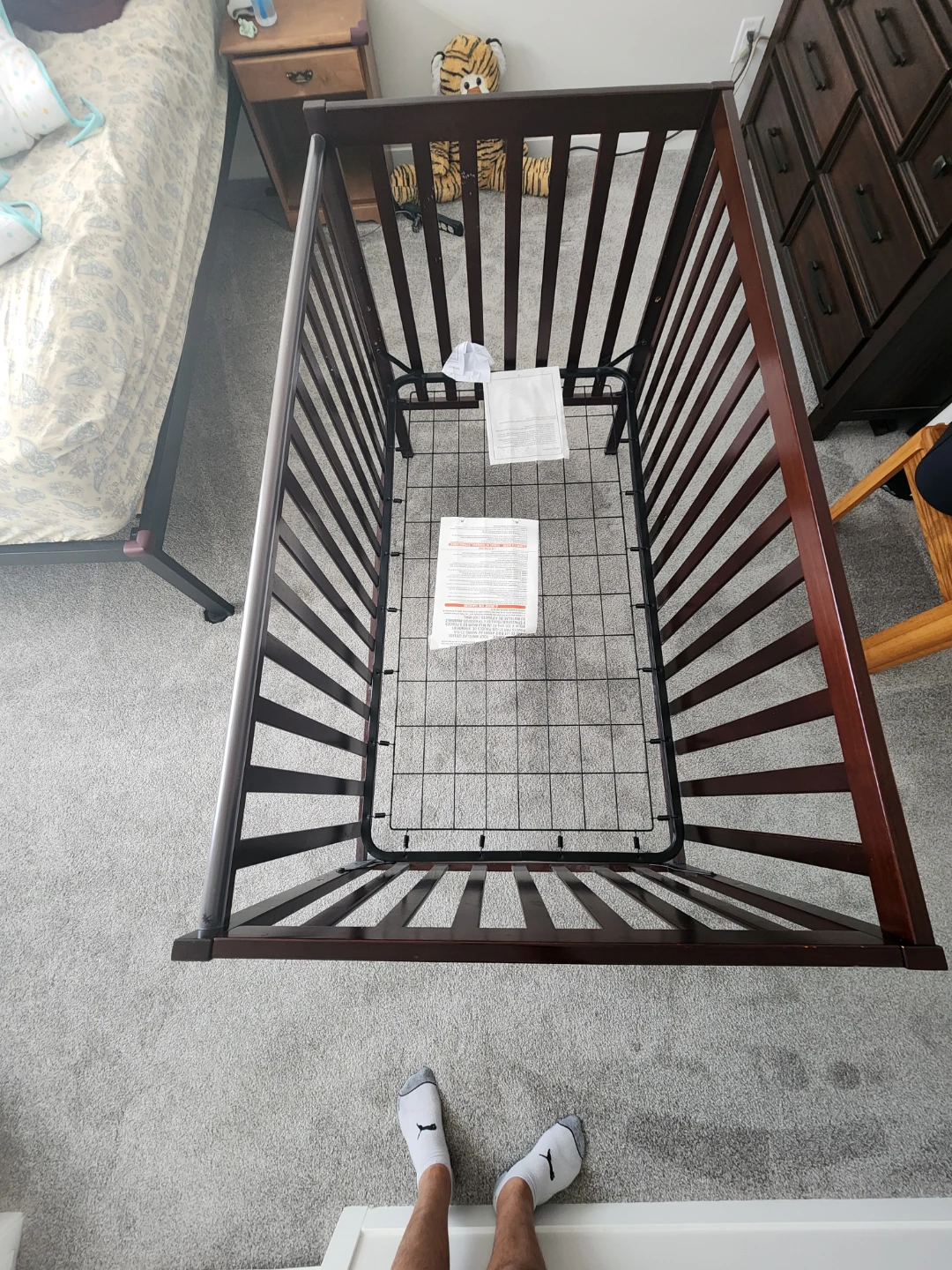 Wooden Crib - Dark Brown - photo 4