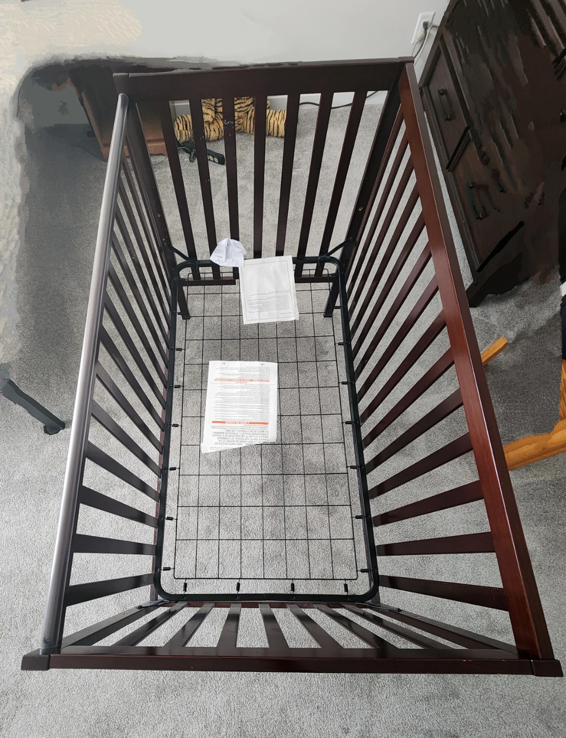 Wooden Crib - Dark Brown - photo 5