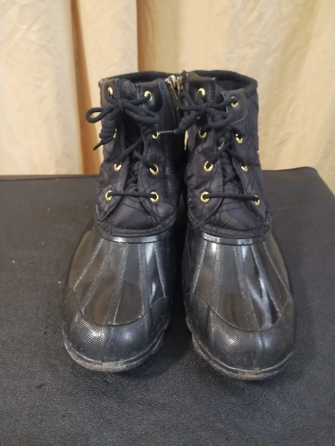 Sperry Black Quilted Duck rain spring winter Boots - photo 2