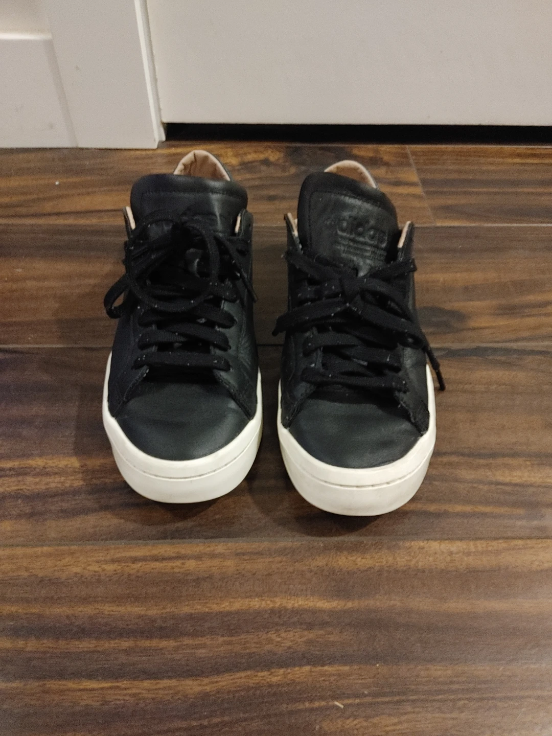 Adidas Women's Black Leather Sneakers Size 7