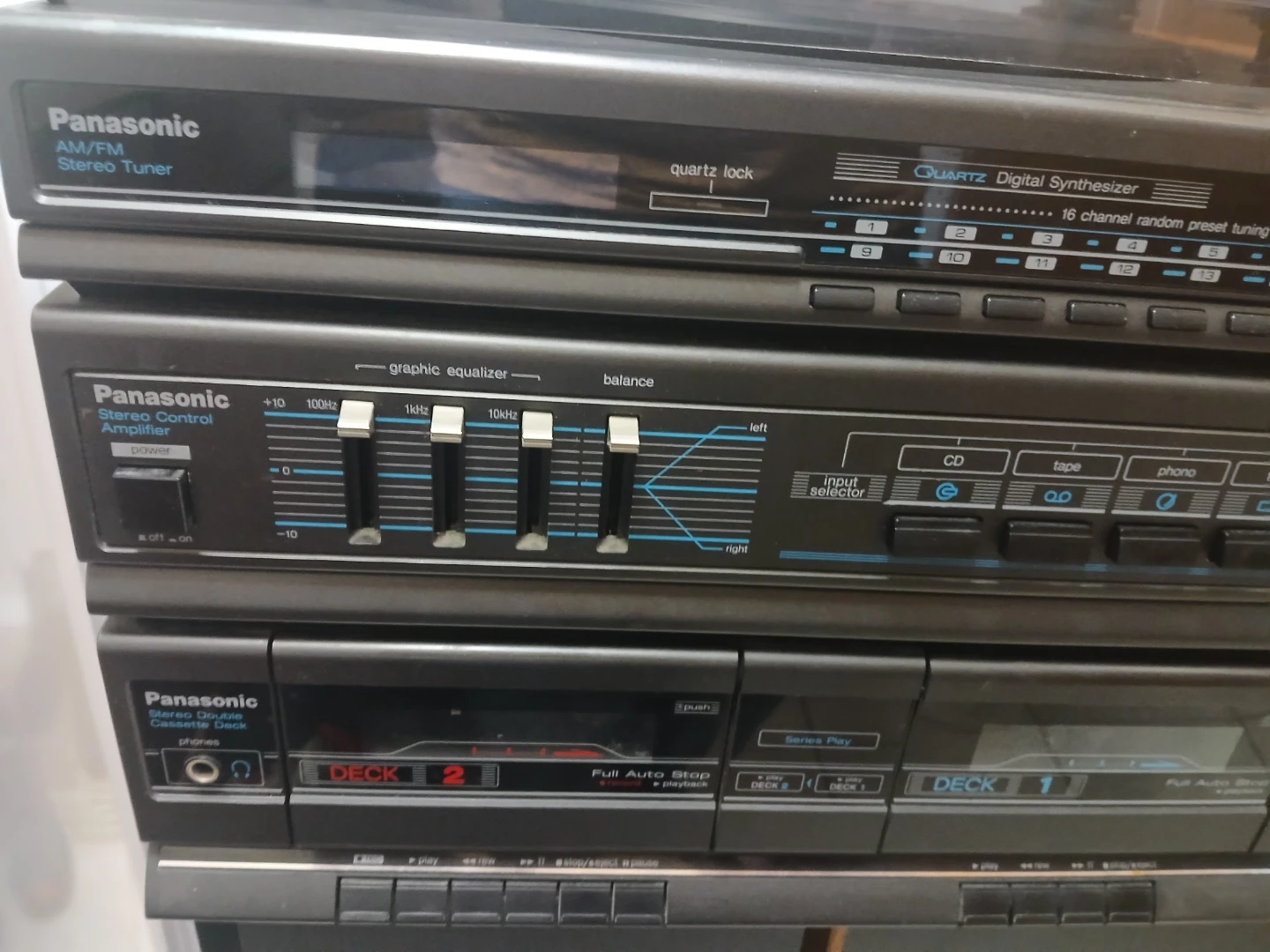 Panasonic Stereo System with Record Player & 2 Cassette Decks