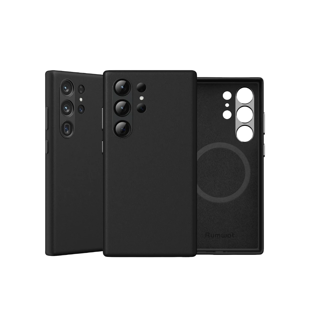 Rumwot Black Leather Phone Case for Galaxy S24 Ultra - photo 2