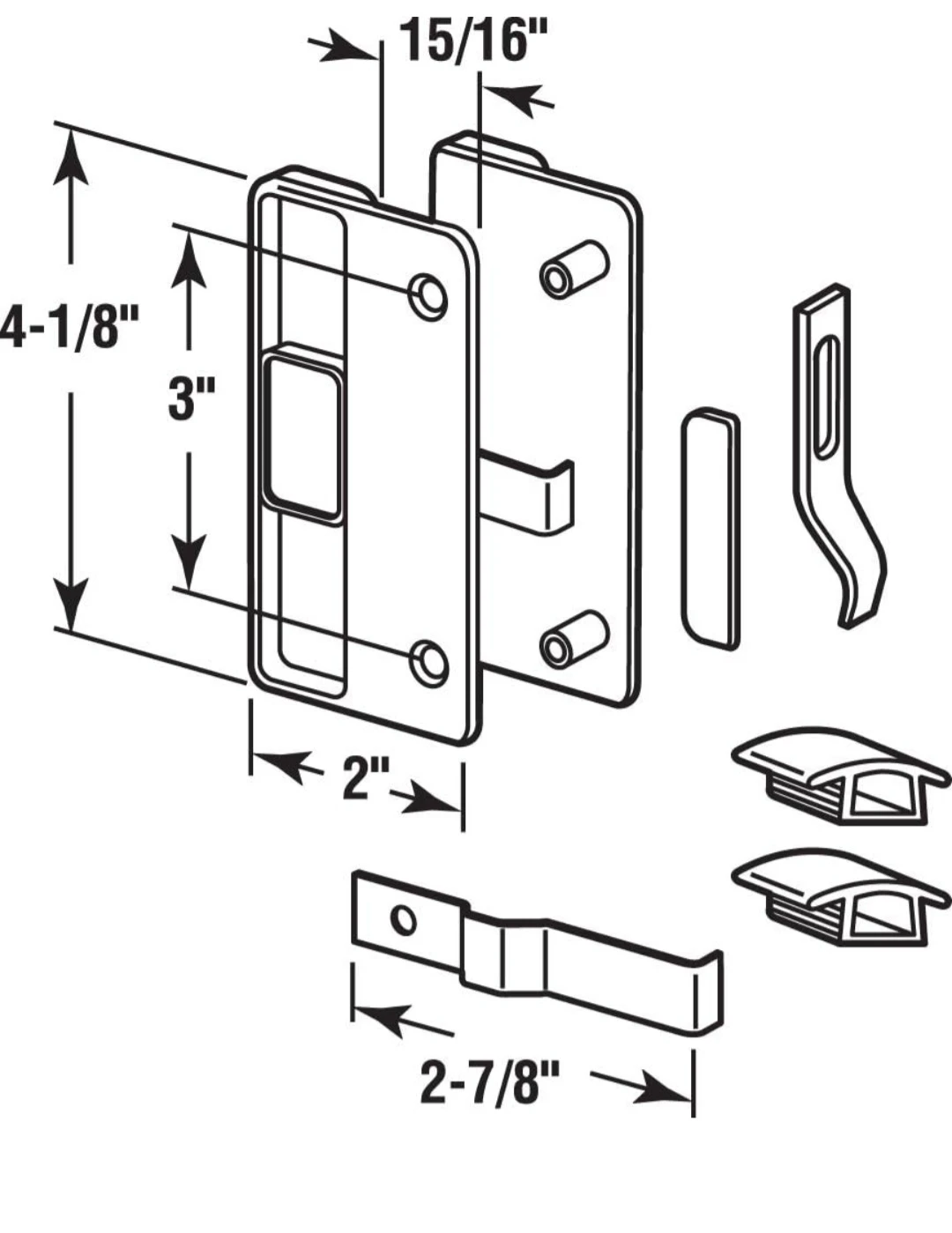 Prime-Line Screen Door Latch & Pull - photo 3