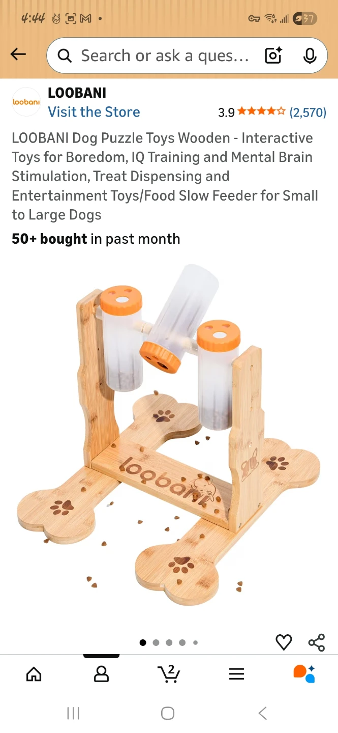 Dog Puzzle Toys Wooden Interactive Treat Dispenser