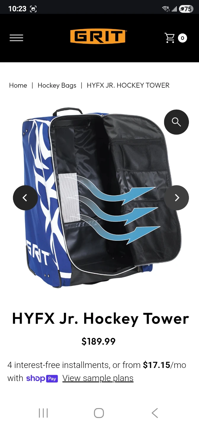 GRIT HYFX Jr. Hockey Tower Bag - photo 2