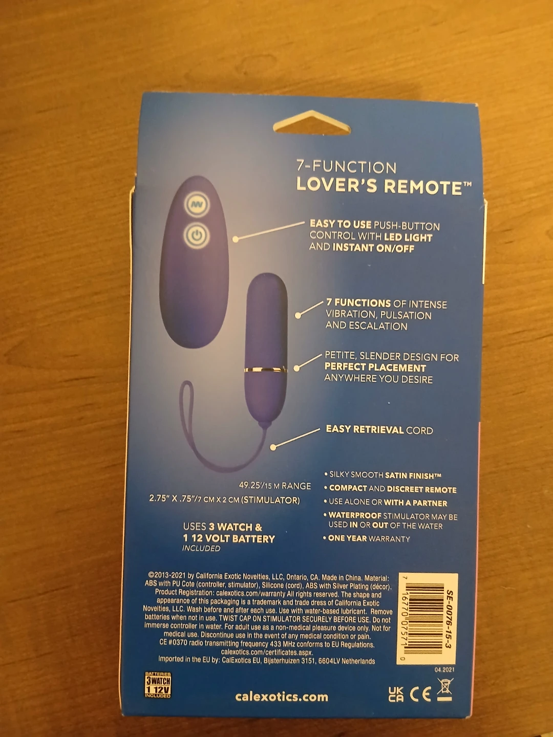 CalExotics 7-Function Lover's Remote - photo 2
