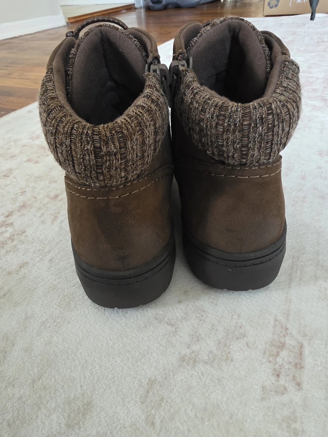 Clarks Women's Brown Suede & Knit Ankle Boots - photo 4