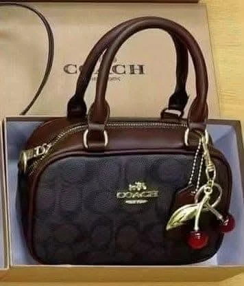 Coach Mini Top Handle Bag with Cherry Charm