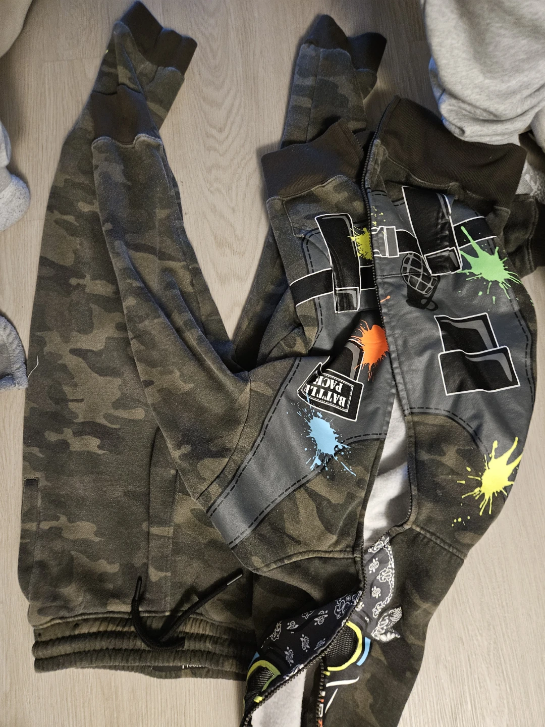 Kids Camouflage Sweatpants and Hoodie Set - photo 3