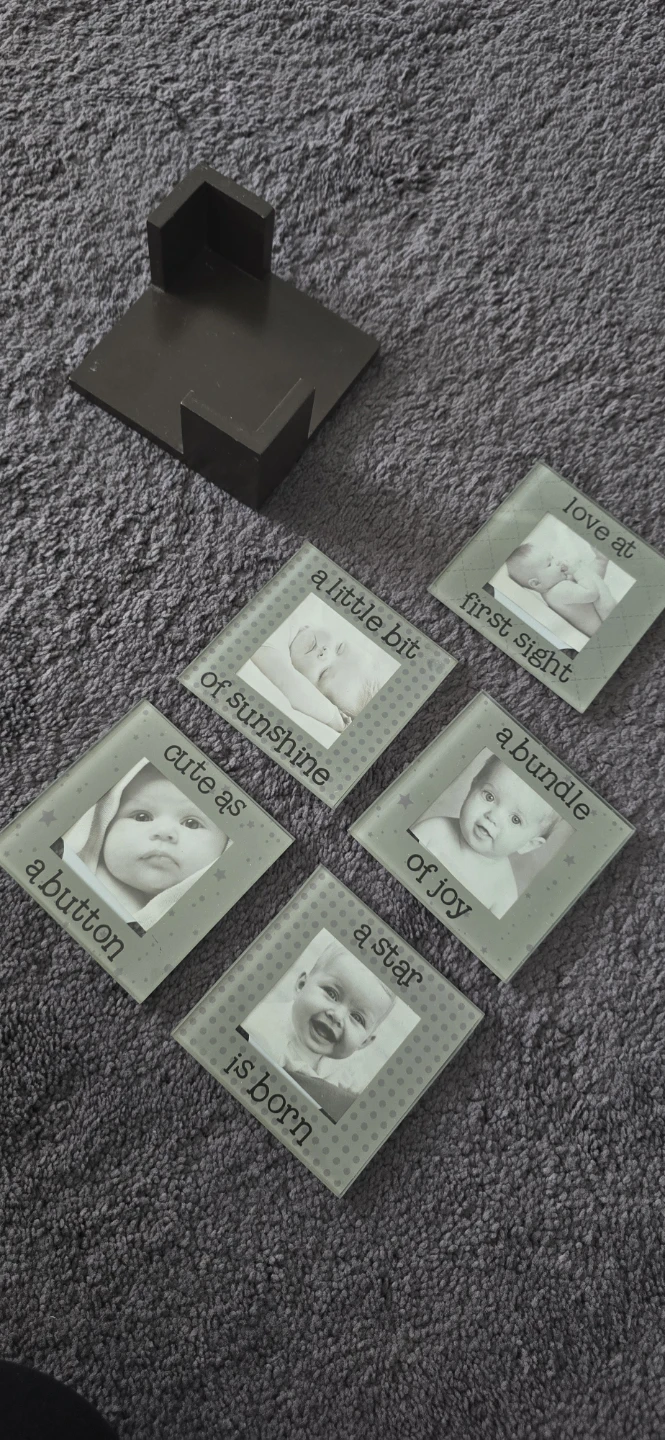 Baby Photo Frame Set with Base Stand