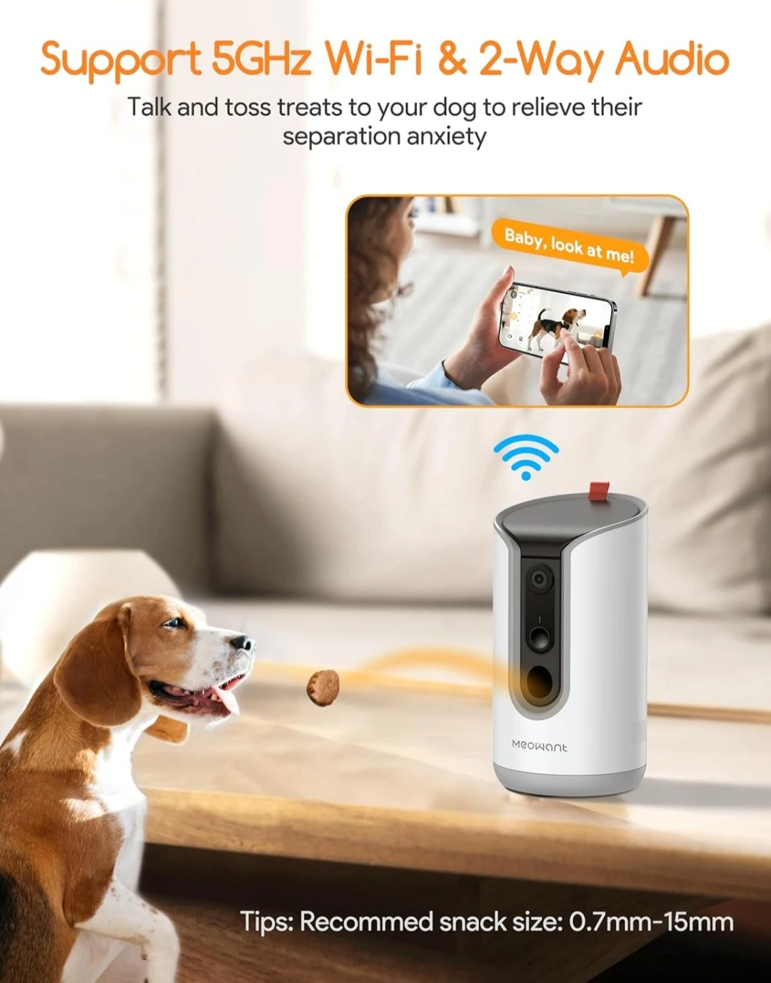 Meowant Pet Monitor Treat Dispenser with Camera - photo 2