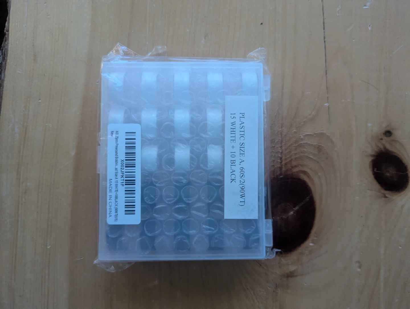 Sewing Thread Bobbins -  White and Black - photo 2