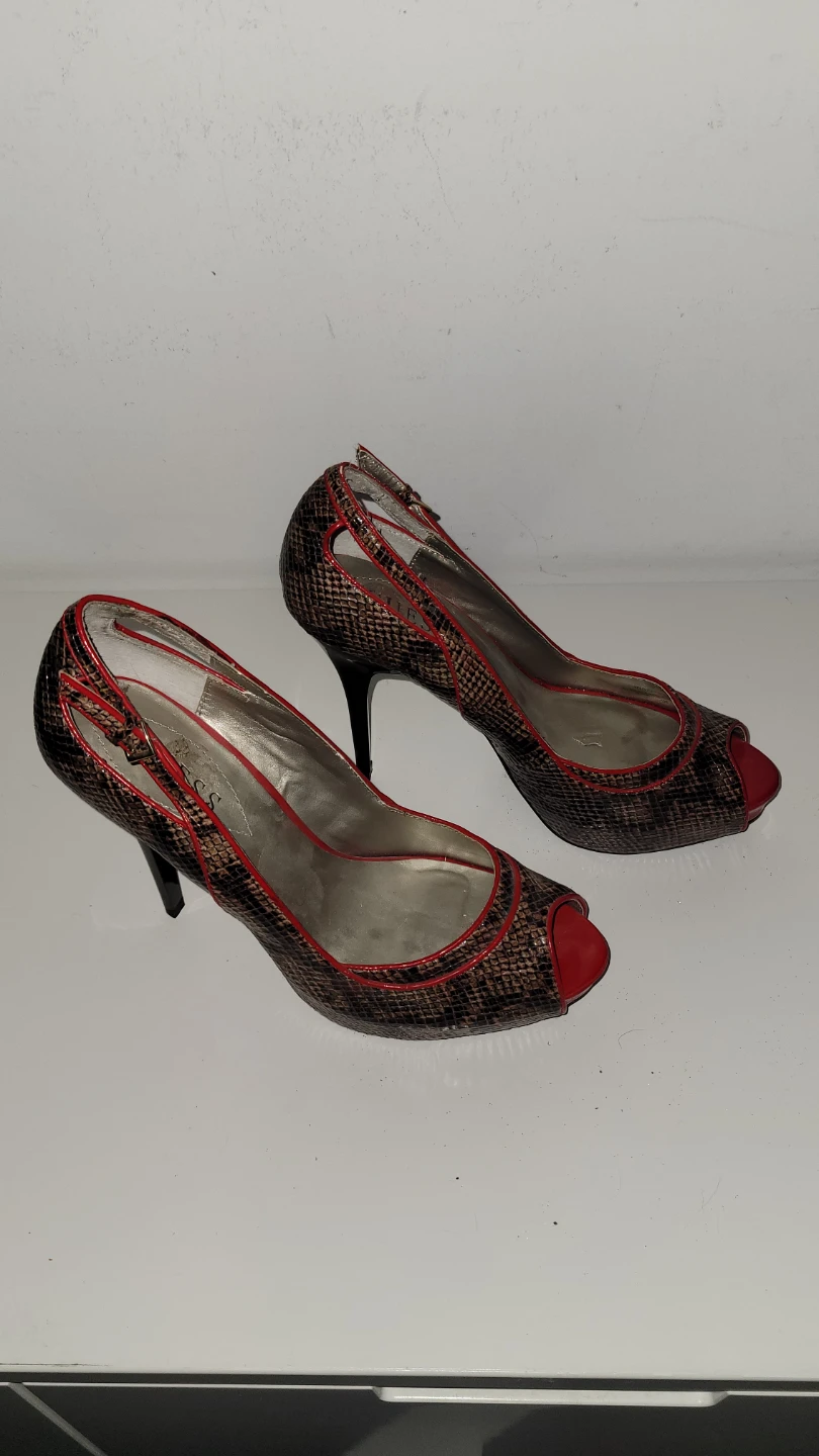 Guess Peep Toe Heels - Snake Print - photo 2
