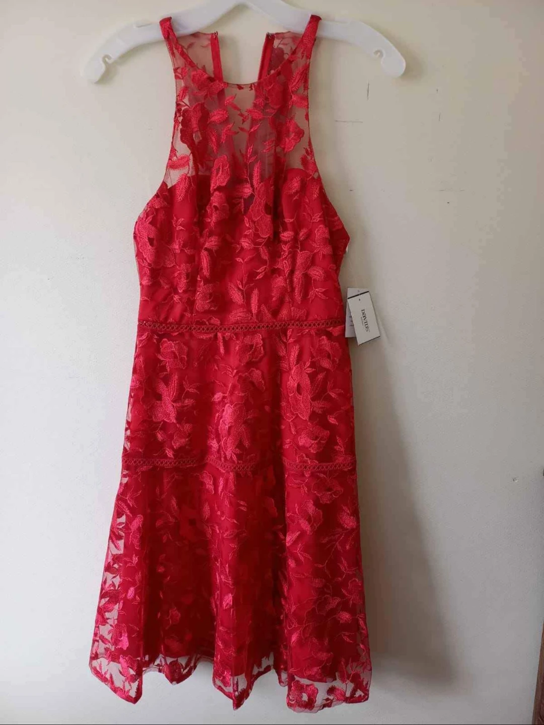 New Illusion Lace Halter A-Line Dress David's Bridal - photo 2