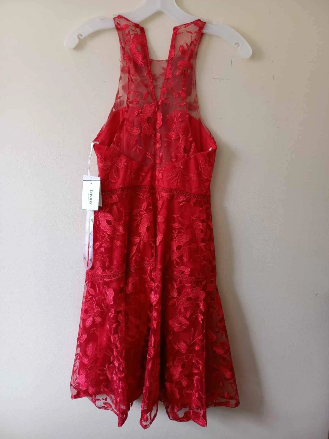 New Illusion Lace Halter A-Line Dress David's Bridal - photo 4