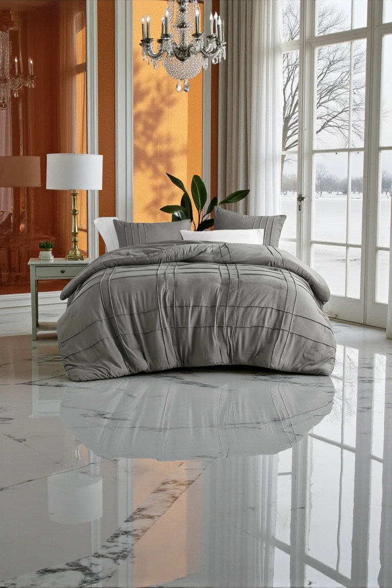 3 Piece Queen Slate Comforter Set