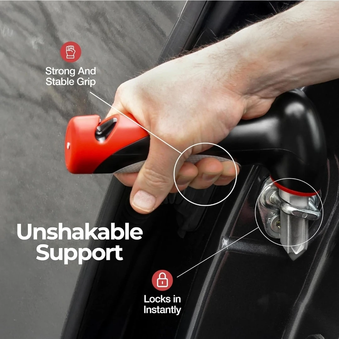 Car Door Handle Assist with Seatbelt Cutter and Window Breaker - photo 4