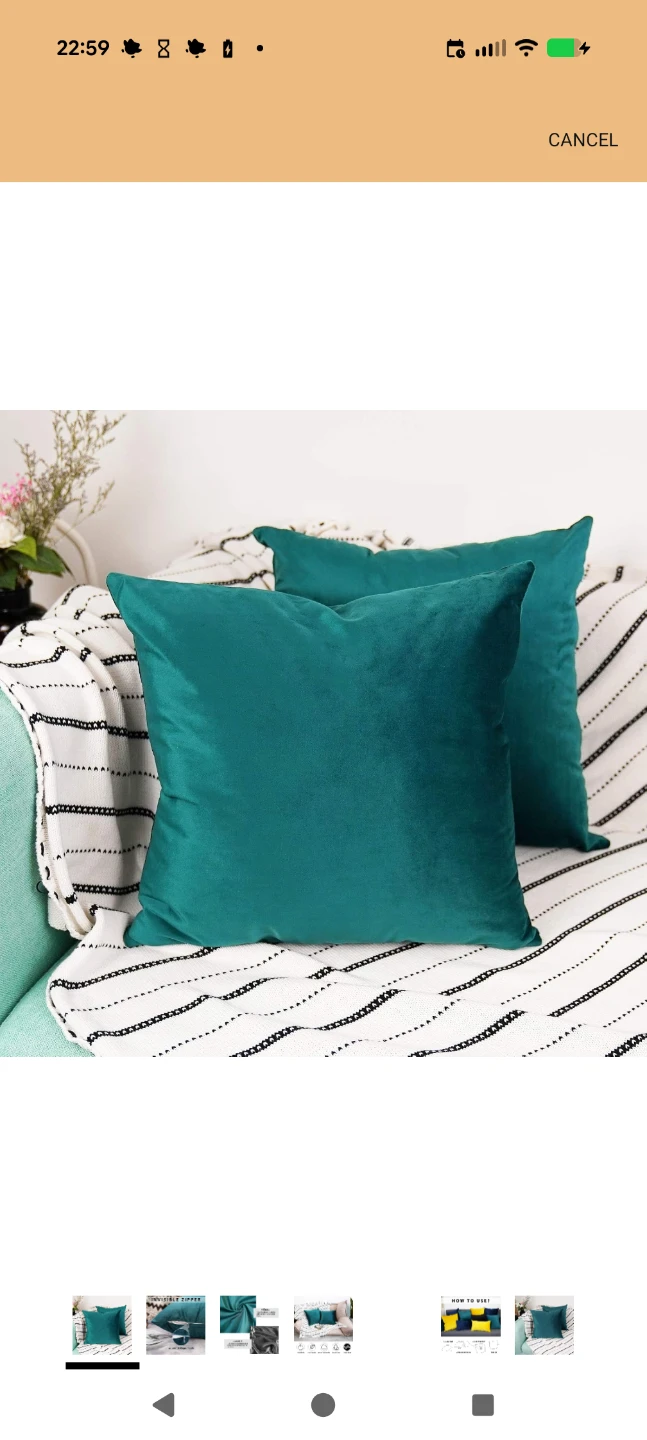 FOUR Brand New Teal Velvet Throw Pillow Covers