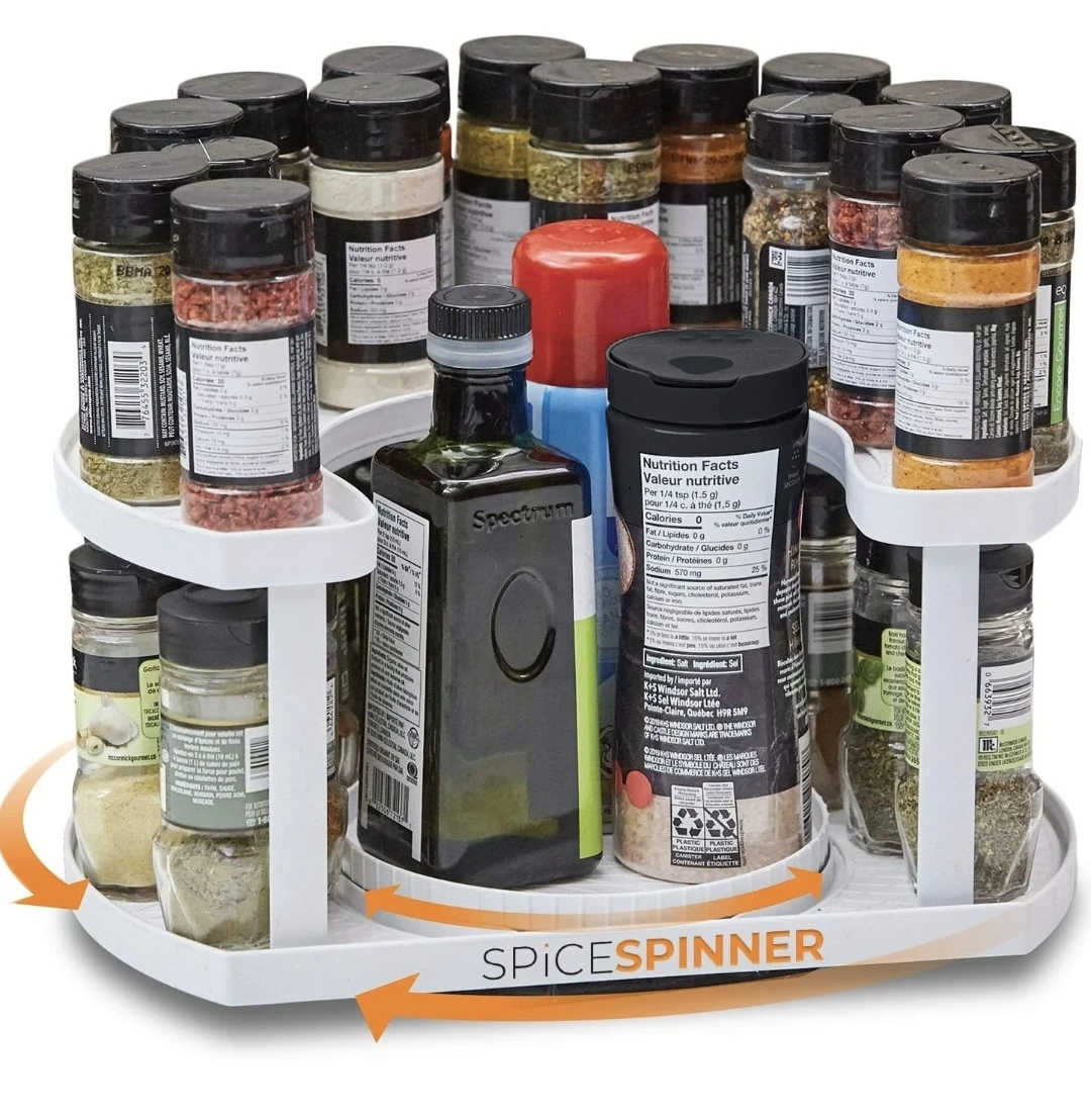 Spice Spinner Allstar Kitchen 2-Tier Turntable Organizer - photo 3